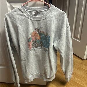 Gray Happy Fall Y'all Sweatshirt